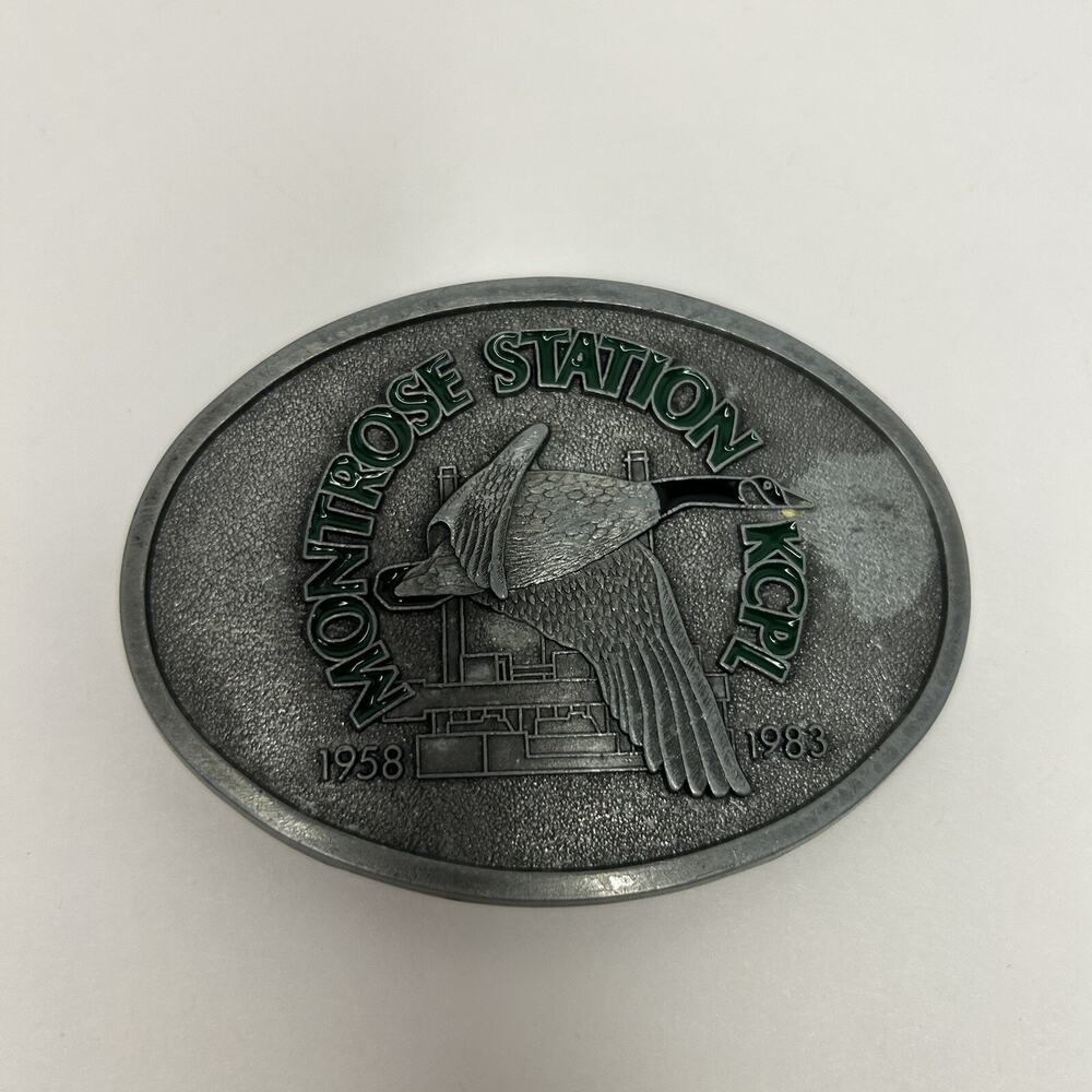Rare 1983 RJ Montrose Station KCPL‎ Belt Buckle 1958-1983